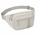 Gürteltasche 30 x 8 x 16 cm aus Textil in Hellgrau mit Reißverschluss und verstellbarem Gurt