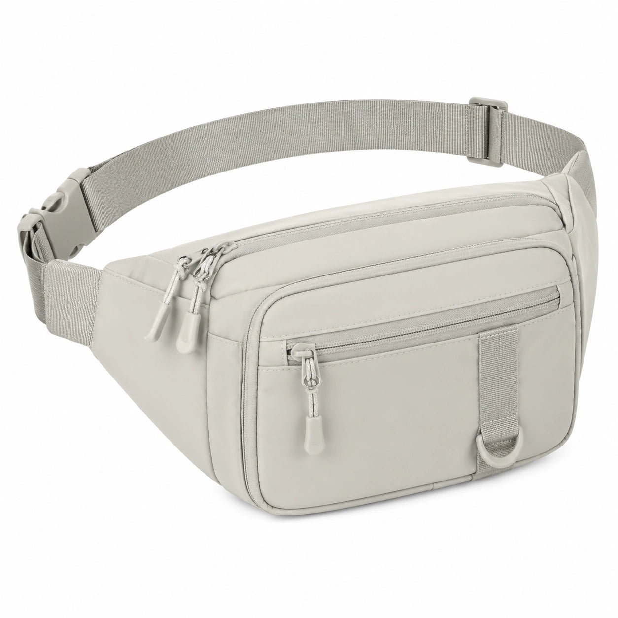 Gürteltasche 30 x 8 x 16 cm aus Textil in Hellgrau mit Reißverschluss und verstellbarem Gurt