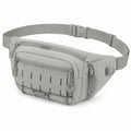 Hüfttasche 30 x 8 x 16 cm aus Polyester Grau mit Reißverschlussfächern