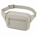 Hüfttasche 30 x 8 x 17 cm aus Textil in Beige mit Reißverschluss und verstellbarem Gurt