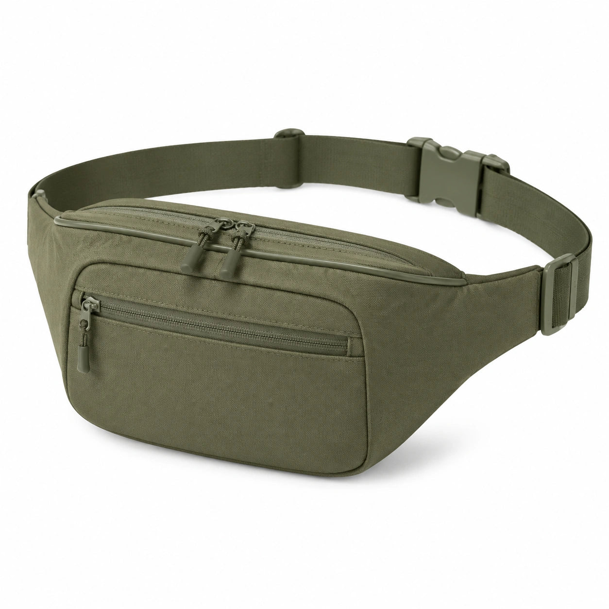 Gürteltasche 30 x 6 x 15 cm aus Textilgewebe Olivgrün mit verstellbarem Gurt