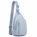 Umhängetasche 18 × 8 × 30 cm aus Nylon Hellblau mit verstellbarem Schultergurt