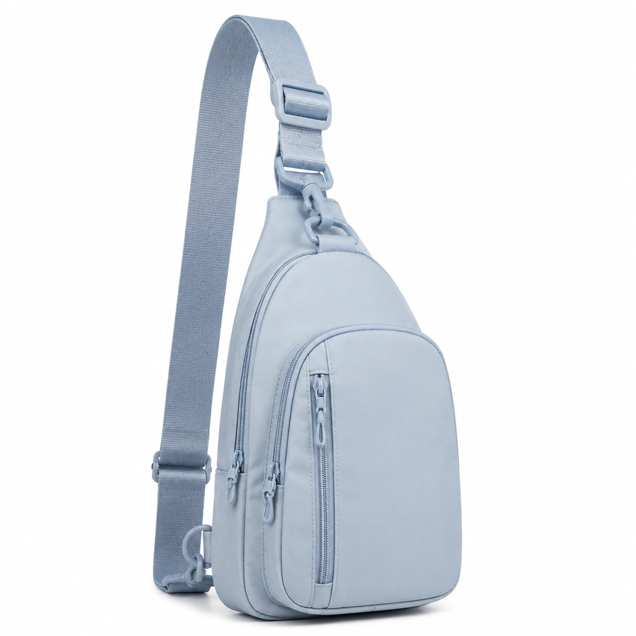 Umhängetasche 18 × 8 × 30 cm aus Nylon Hellblau mit verstellbarem Schultergurt