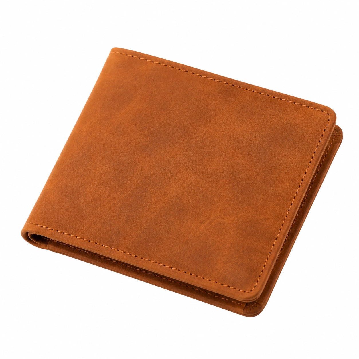 Geldbörse 11.5 x 9.5 x 1.5 cm Braun aus lederähnlichem Material im klassischen Klappdesign