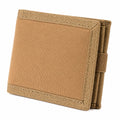 Geldbörse 12 x 9 x 2 cm aus Textilgewebe in Sandbeige mit Klettverschluss