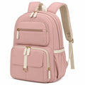 Rucksack 30 x 16 x 42 cm aus Textil in Rosa für Alltag mit Mehrfachfächern