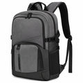 Laptoprucksack 32 x 18 x 46 cm aus Textil Grau Schwarz mit gepolsterten Trägern
