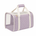 Tiertragetasche 45 x 28 x 28 cm aus Textil in Flieder mit Netzfenstern